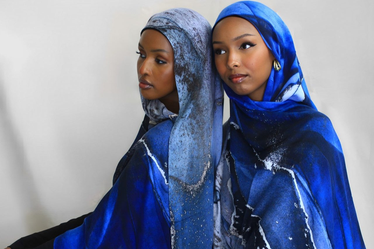 Marble Sapphire - Printed Hijab